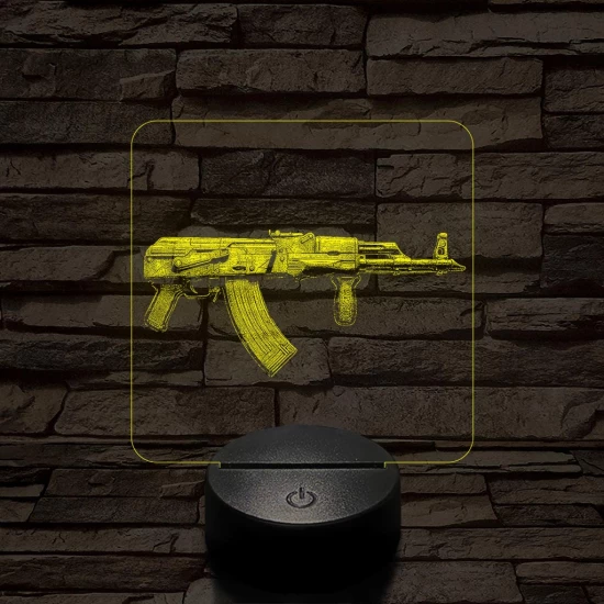 AKS-74  7 színű valósághű 3D led lámpa