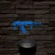 AKS-74  7 színű valósághű 3D led lámpa