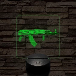 AKS-74  7 színű valósághű 3D led lámpa