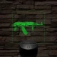 AKS-74  7 színű valósághű 3D led lámpa