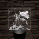 Délceg lovag 7 színű, valósághűen gravírozott 3D led lámpa