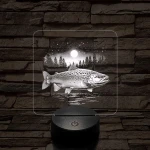 Atlanti Lazac hal 7 színű valósághű 3D led lámpa