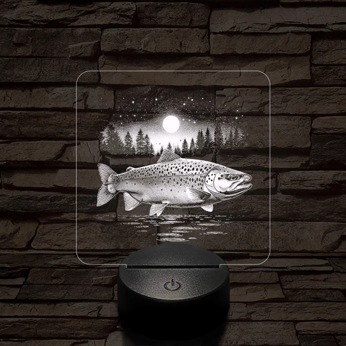 Atlanti Lazac hal 7 színű valósághű 3D led lámpa