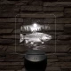 Atlanti Lazac hal 7 színű valósághű 3D led lámpa