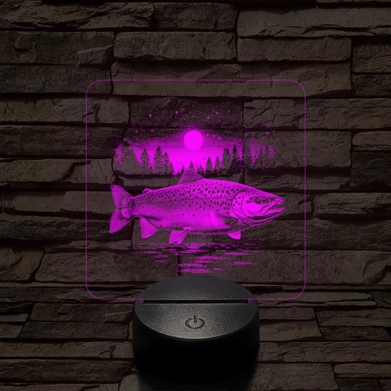 Atlanti Lazac hal 7 színű valósághű 3D led lámpa