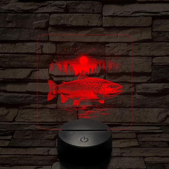 Atlanti Lazac hal 7 színű valósághű 3D led lámpa