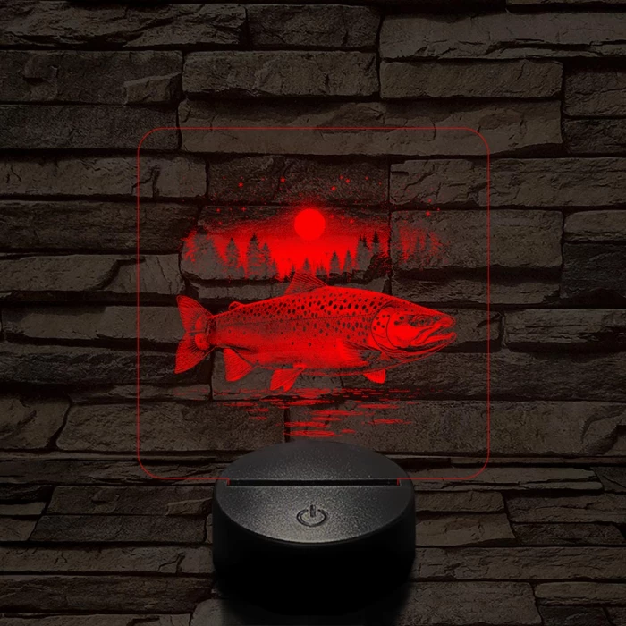 Atlanti Lazac hal 7 színű valósághű 3D led lámpa