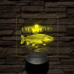 Atlanti Lazac hal 7 színű valósághű 3D led lámpa