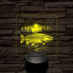 Atlanti Lazac hal 7 színű valósághű 3D led lámpa