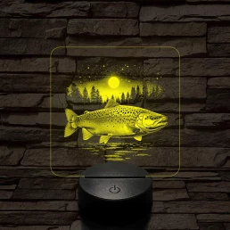 Atlanti Lazac hal 7 színű valósághű 3D led lámpa