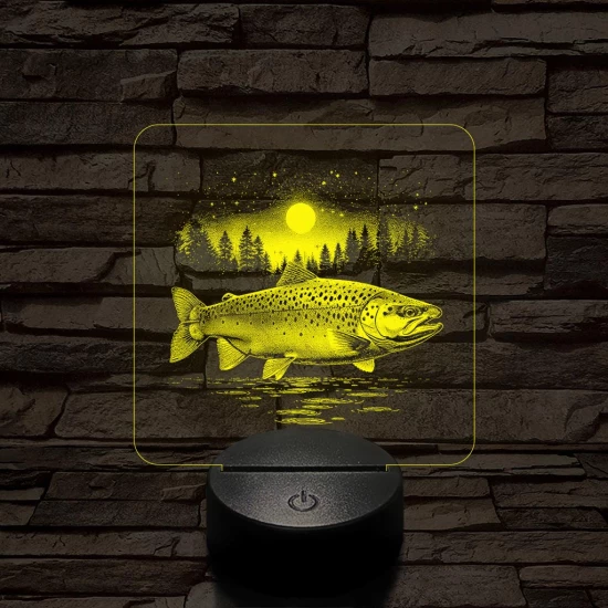 Atlanti Lazac hal 7 színű valósághű 3D led lámpa