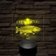 Atlanti Lazac hal 7 színű valósághű 3D led lámpa