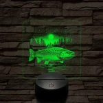 Atlanti Lazac hal 7 színű valósághű 3D led lámpa