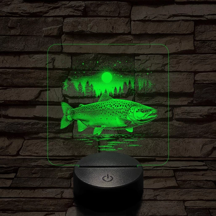 Atlanti Lazac hal 7 színű valósághű 3D led lámpa