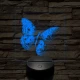 Lepke varázs 7 színű valósághű 3D led lámpa