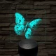 Lepke varázs 7 színű valósághű 3D led lámpa