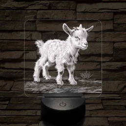 Kecskegida 7 színű valósághű 3D led lámpa