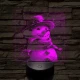 Cuki hóember 7 színű valósághű 3D led lámpa