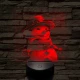 Cuki hóember 7 színű valósághű 3D led lámpa