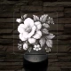 Virágok fénye 7 színű valósághű 3D led lámpa