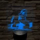 A Húsvét-sziget rejtélyes szobrai 7 színű valósághű 3D led lámpa