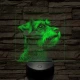 Törpe schnauzer portré 7 színű valósághű 3D led lámpa