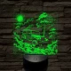Jeep terepjáró 7 színű valósághű 3D led lámpa