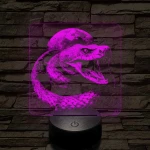 Kobra 7 színű valósághű 3D led lámpa