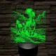Vizen vágtázó lovak 7 színű valósághű 3D led lámpa