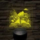 Életre kelt regény 7 színű valósághű 3D led lámpa