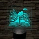 Életre kelt regény 7 színű valósághű 3D led lámpa