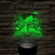 Életre kelt regény 7 színű valósághű 3D led lámpa
