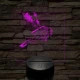 Női búvár feltérképezi az óceánt 7 színű valósághű 3D led lámpa