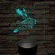 Női búvár feltérképezi az óceánt 7 színű valósághű 3D led lámpa