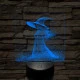 Ábrándozó boszorkány 7 színű valósághű 3D led lámpa