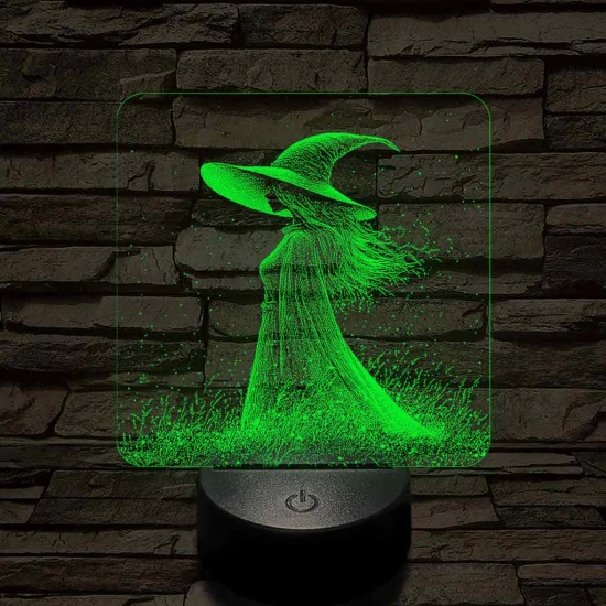 Ábrándozó boszorkány 7 színű valósághű 3D led lámpa