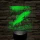 Foltos pisztránghal 7 színű valósághű 3D led lámpa