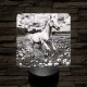 Virágok közt vágtató ló 7 színű valósághű 3D led lámpa