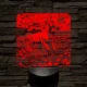 Virágok közt vágtató ló 7 színű valósághű 3D led lámpa