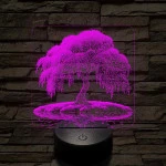 Szomorú fűz életfa 7 színű valósághű 3D led lámpa