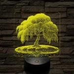 Szomorú fűz életfa 7 színű valósághű 3D led lámpa