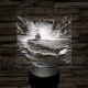 Repülőgép anyahajó 7 színű valósághű 3D led lámpa
