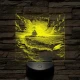 Repülőgép anyahajó 7 színű valósághű 3D led lámpa