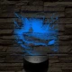 Repülőgép anyahajó 7 színű valósághű 3D led lámpa