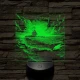 Repülőgép anyahajó 7 színű valósághű 3D led lámpa