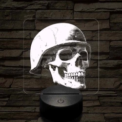 Egy katona szelleme 7 színű valósághű 3D led lámpa
