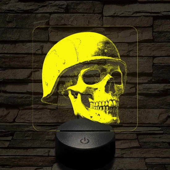 Egy katona szelleme 7 színű valósághű 3D led lámpa
