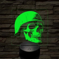 Egy katona szelleme 7 színű valósághű 3D led lámpa