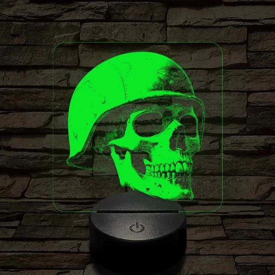 Egy katona szelleme 7 színű valósághű 3D led lámpa