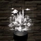 Álomszép palota 7 színű valósághű 3D led lámpa